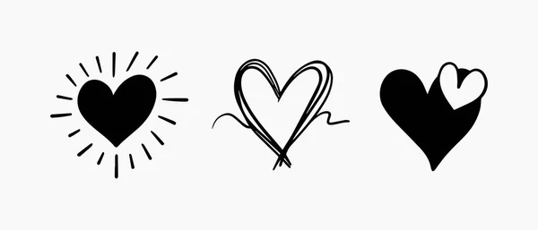 Handgezeichnetes Herz Gestaltungselement Für Ihren Besonderen Tag — Stockvektor