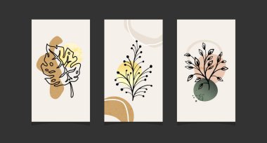 Modern boho soyut moda arka plan tasarımı.