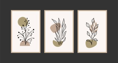 Modern boho soyut moda arka plan tasarımı.