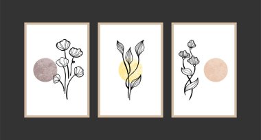 Modern boho soyut moda arka plan tasarımı.