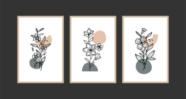 Modern boho soyut moda arka plan tasarımı.