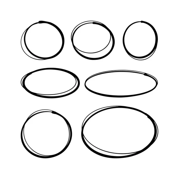 丸で囲まれた線の円 ベクターイラスト — ストックベクタ