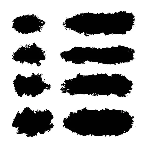 Black Distress Pinsel Vorhanden Grunge Textur Fließende Blutwirkung Vektor Illustration — Stockvektor