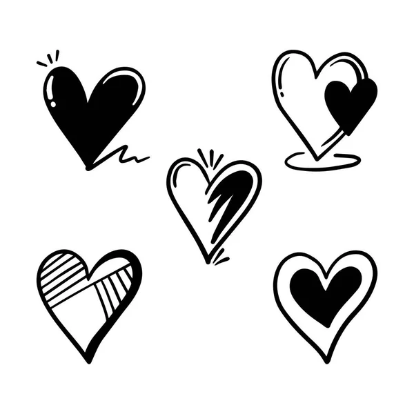 Καρδιά Doodle Αγάπη Διάνυσμα Εικονογράφηση — Διανυσματικό Αρχείο