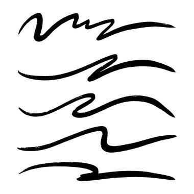 Vuruşlar, altçizgiler, işaretleyici vuruşlar, dalga fırça izleri.