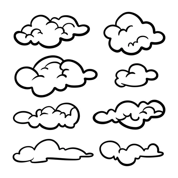 Karalama bulutları, vektör illüstrasyonu.