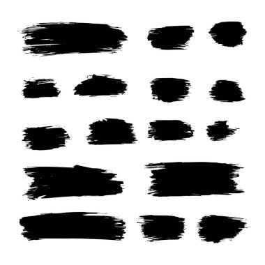 Siyah Tehlike Fırçaları. Grunge Doku. Banner 'a su sıçrat. vektör illüstrasyonu.