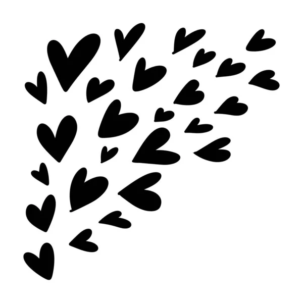 Doodle Coração Amor Ilustração Vetorial —  Vetores de Stock