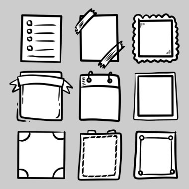 İlham el çizimi için en iyi günlük kağıdı Doodle notları.