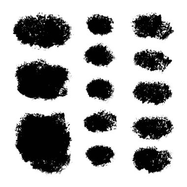 Siyah Tehlike Fırçaları. Grunge Doku. Banner 'a su sıçrat. vektör illüstrasyonu.