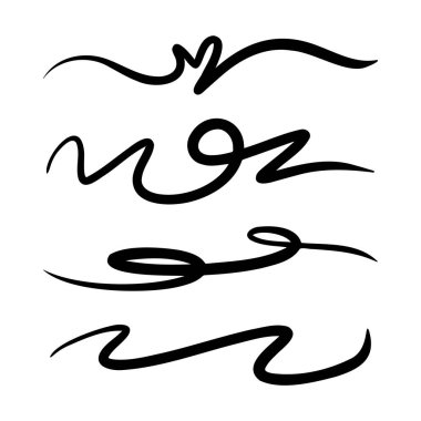 Vuruşlar, altçizgiler, işaretleyici vuruşlar, dalga fırça izleri.