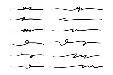 Vuruşlar, altçizgiler, işaretleyici vuruşlar, dalga fırça izleri.