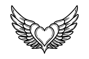 Robot melek kanatları. Melek tüyü kanadı. Vektör illüstrasyonu.