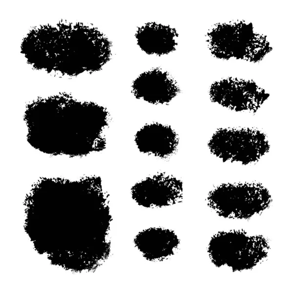 Siyah Tehlike Fırçaları. Grunge Doku. Banner 'a su sıçrat. vektör illüstrasyonu.