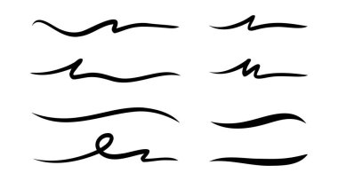 Vuruşlar, altçizgiler, işaretleyici vuruşlar, dalga fırça izleri.