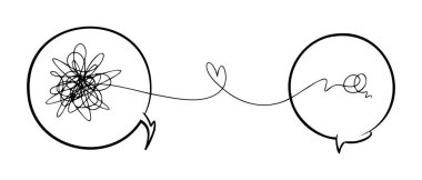 Karmaşık karalama eskizini elle çizdim. Soyut karalama, Vektör illüstrasyonu.