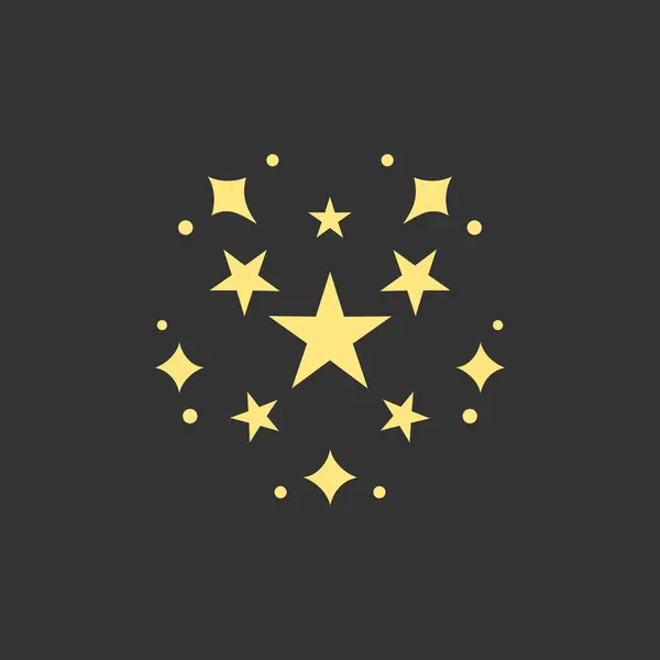 Funkelnde Sterne Blinkende Sterne Glanz Symbol Sauber Stern Symbol Isoliert — Stockvektor