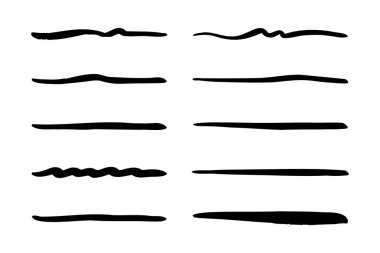 El çizilmiş altı çizili set.