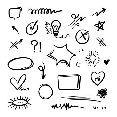 Elmas, kağıt tekneler, kağıt tekneler, soru işaretleri, kontrol işaretleri ve daha fazlası..