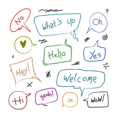 Tasarım amaçları için komik baloncuklar