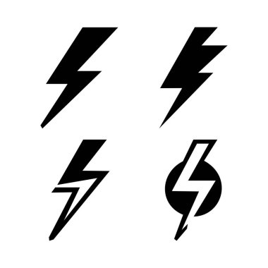 El çizimi elektrikli yıldırım sembolü çizimi. gök gürültüsü simgesi