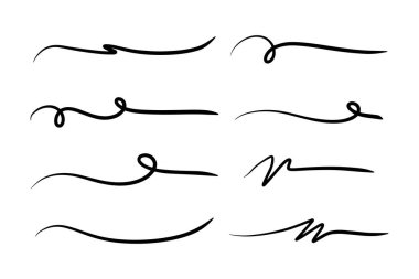 Fırça darbeleri ve fırça darbeleri vektör koleksiyonu.