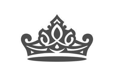 Siluet sanatıyla çizilmiş bir taç el.