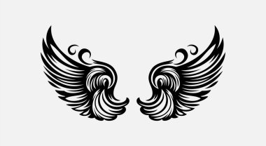 Robot melek kanatları. Melek tüyü çizimi.