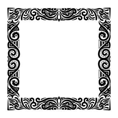 Kiralama, sertifika, diploma vesaire için beyaz arkaplan üzerine el çizimi mürekkep unsuru çerçevesi