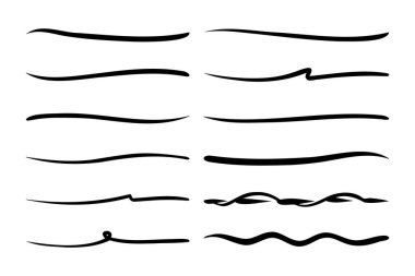 El çizilmiş altı çizili set.