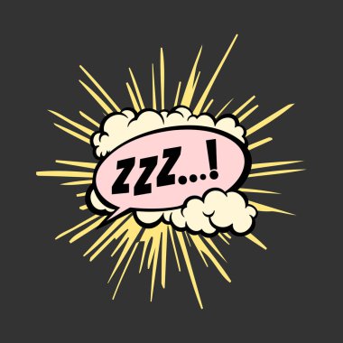 Uyumak için el çizimi zzz sembolü, karalama çizim çizim vektörü