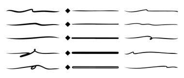 El çizilmiş altı çizili set.