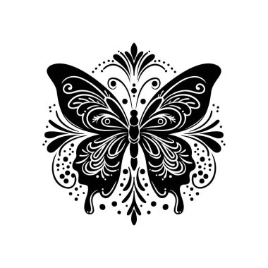 Siluet sanatıyla muhteşem kelebek çizimi