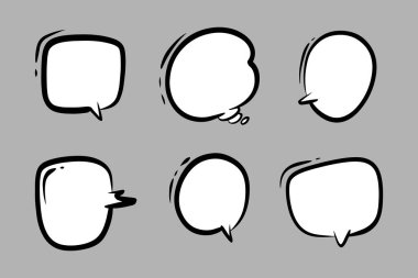 Çizgi roman, pankart ve daha fazlası için boş metin baloncukları.