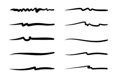 El çizilmiş altı çizili set.