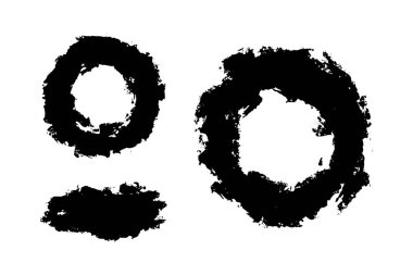 Fırça darbeleri. Boya fırçası seti. Grunge tasarım elementleri. Dikdörtgen metin kutuları. Kirli sıkıntı dokusu pankartları.