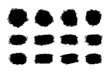 Siyah Tehlike Fırçaları. Grunge Doku. Flama SancağıName.