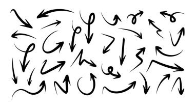 Bir çift karalama oklarının çizimi, ihtiyacınız olan tasarım elementleri