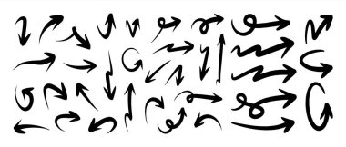 Bir çift karalama oklarının çizimi, ihtiyacınız olan tasarım elementleri