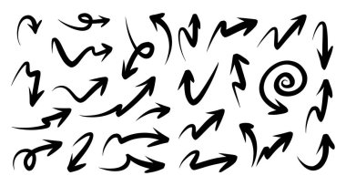 Bir çift karalama oklarının çizimi, ihtiyacınız olan tasarım elementleri