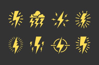 el çizimi karalama gök gürültüsü yıldırım illüstrasyon vektörü izole arkaplan