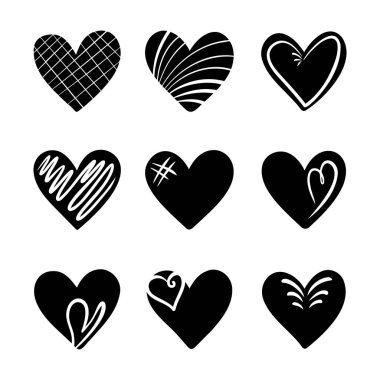 Aşkın ya da kalbin el çizimi sembolü