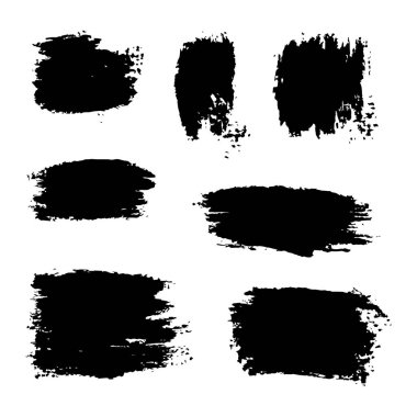 Siyah Tehlike Fırçaları. Grunge Doku. Flama SancağıName.