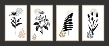 Modern boho soyut moda arka plan tasarımı.