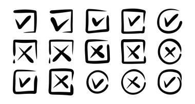 Resim işaretle, evet ve hayır simgesi