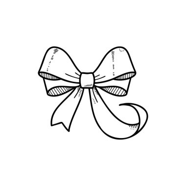 Zarif el çizimi kurdele tasarımı