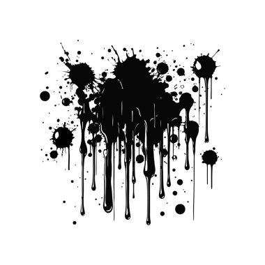 Sprey boyalı çizgiler ve grunge noktalar. Grafiti çizimleri ve sokak sanat eserleri. vektör illüstrasyonu