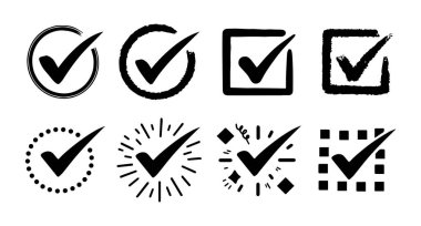 Beyaz arkaplanda izole edilmiş siyah kontrol simgelerinin yaratıcı koleksiyonu