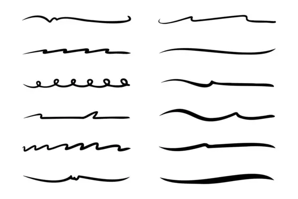 El çizimi altı çizili koleksiyon illüstrasyonu.