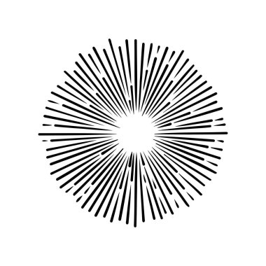 Düz beyaz arkaplanda yaratıcı havai fişek patlaması